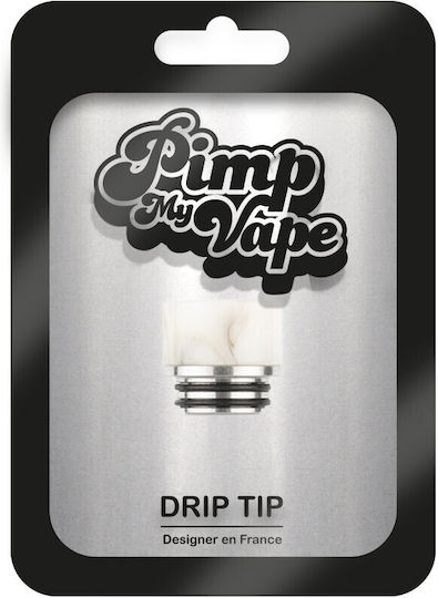 Pimp My Vape Drip Tip Mouthpiece in White color ATM3218823200VR03