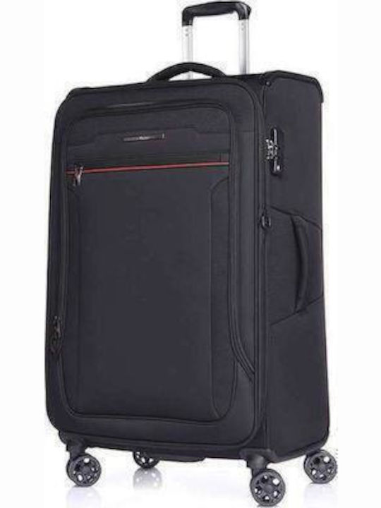 Verage Large Travel Suitcase Fabric Black with 4 Wheels Height 80cm GM21002-L-BLC