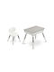 Toyz Kids Table Set with Chairs for Painting Made of Gray Plastic Toyz