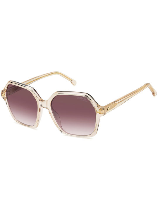 Carrera Women's Sunglasses with Beige Plastic Frame and Purple Gradient Lens 3026/S HAM/3X