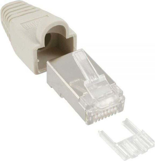 Inline Cable Plug Rj45 8p8c 10 Pcs Grey 74510a
