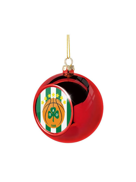 Παο Bc Μπάλα Πλαστική Κόκκινη 8cm