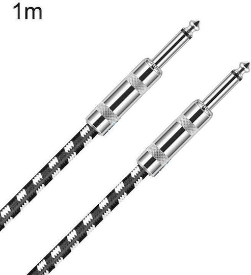 1m 2 Straight Head 6.35mm Guitar Cable Oxygen-free Copper Core Ts Large Two-core Cable