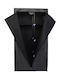 Saska Garden Fabric Wardrobe with Zipper and Shelves in Black Color 170x90x170cm