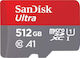 Sandisk Ultra MicroSDXC 512GB U1 A1 UHS-I 150MB/s