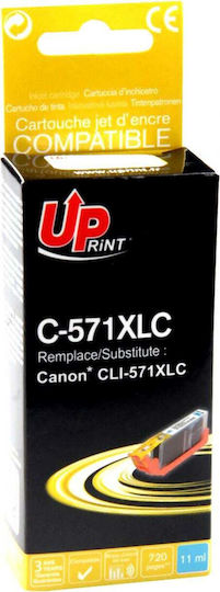 Uprint Συμβατό Μελάνι Εκτυπωτή InkJet Canon CLI 571XL 11ml Κυανό 1τμχ