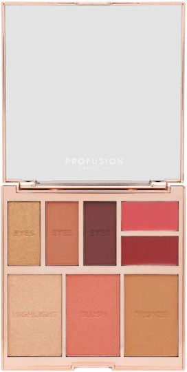 Profusion Cosmetics Παλέτα με Σκιές Ματιών Matte σε Στερεή Μορφή Radiance Palette 22gr