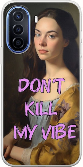 Vintage Lady Don't Kill My Vibe Huawei Nova Y70 Flexible Tpu Transparent Silicone