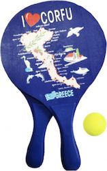 Giftland Set Strandrackets Blau mit Griff Blau