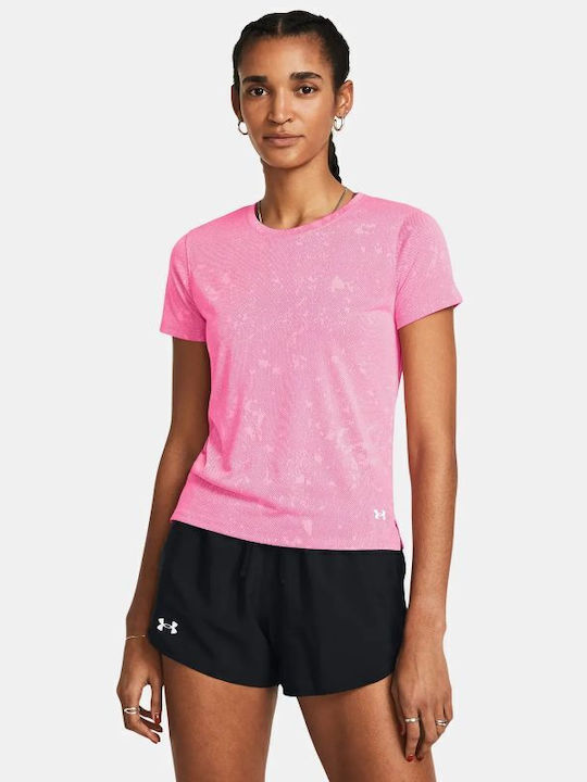 Under Armour Γυναικείο Αθλητικό T-shirt Ροζ