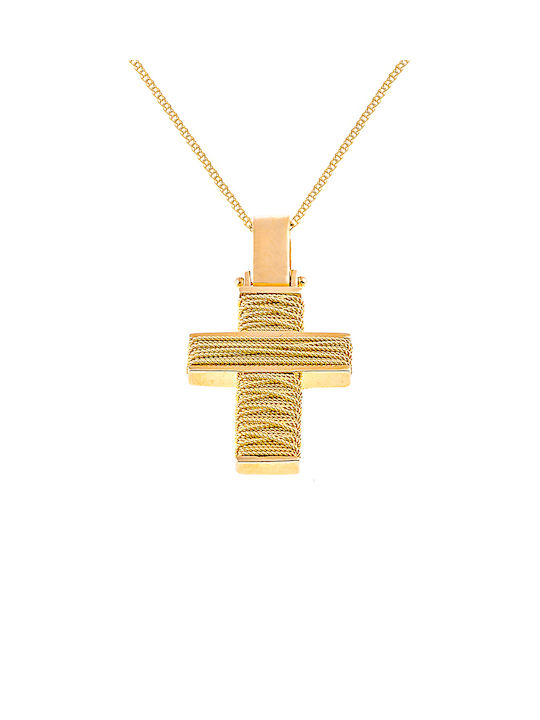 Kritsimis Damen Gold Kreuz 14K mit Kette