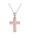 Kritsimis Women's Rose Gold Plated Cross with Chain