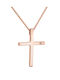 Kritsimis Women's Rose Gold Plated Cross with Chain