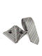 Legend Accessories Men's Silk Printed Tie Set in Grey Color
