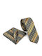 Legend Accessories Men's Silk Printed Tie Set in Grey Color L-050-299/B