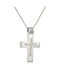 Kritsimis Women's White Gold Cross 14K with Chain