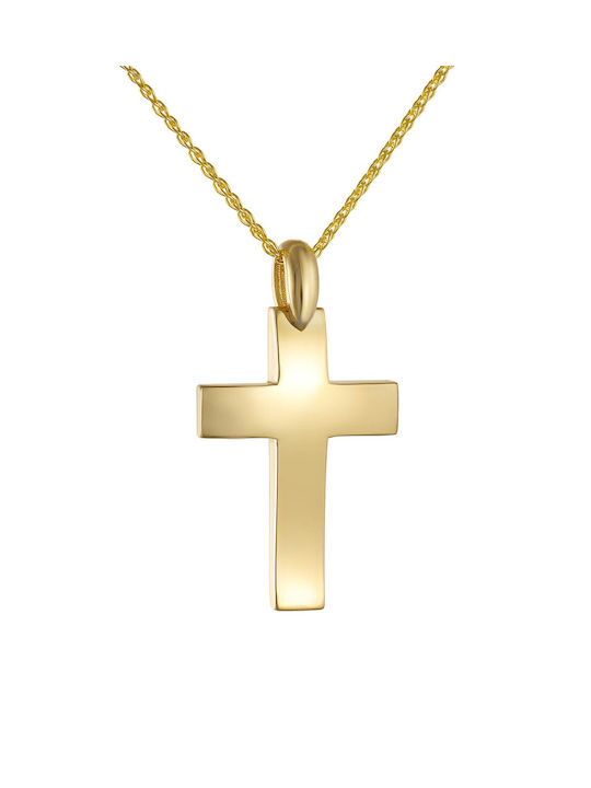 Kritsimis Gold Kreuz 14K mit Kette