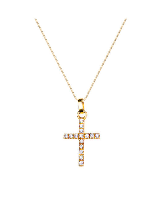 Kritsimis Gold Kreuz 14K mit Kette