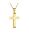 Kritsimis Damen Gold Kreuz 14K Beidseitig mit Kette