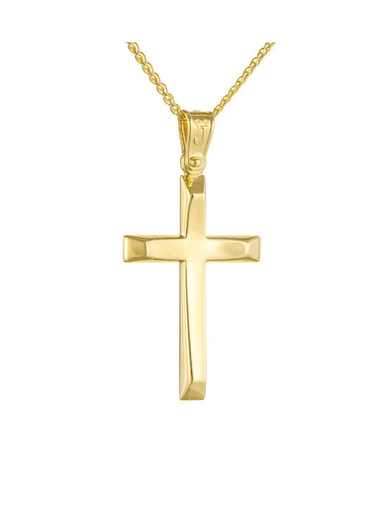 Kritsimis Women's Gold Cross 14K with Chain