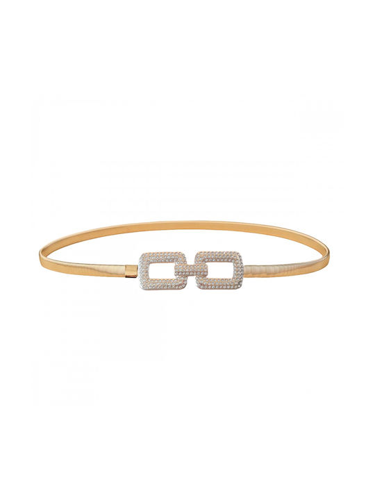 Fashion Vibes Elastic Women's Belt Gold