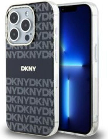 DKNY Iml Mono & Stripe Magsafe Case Back Cover Plastic Negru (iPhone 13)