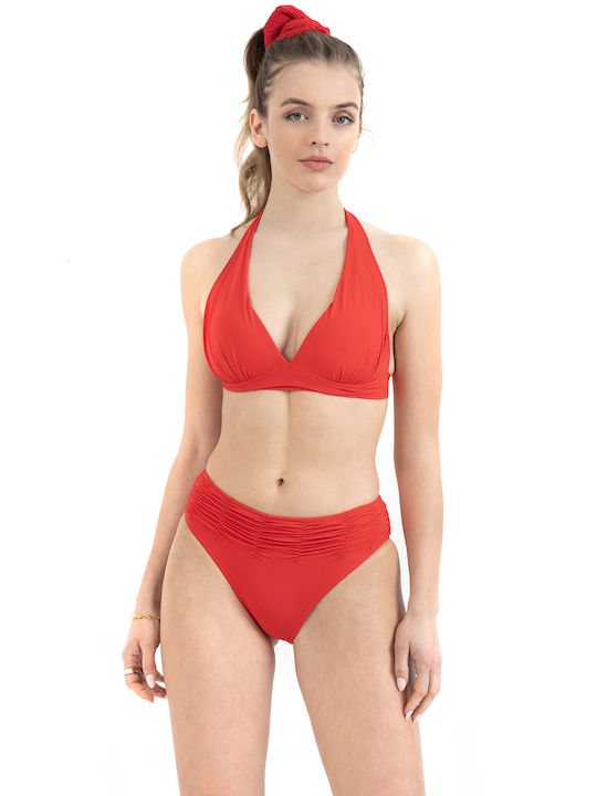 Pretty Me Dione Top bikini cu umplutură Fiery Red