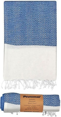 24home.gr Beach Towel Blue 180x90cm.