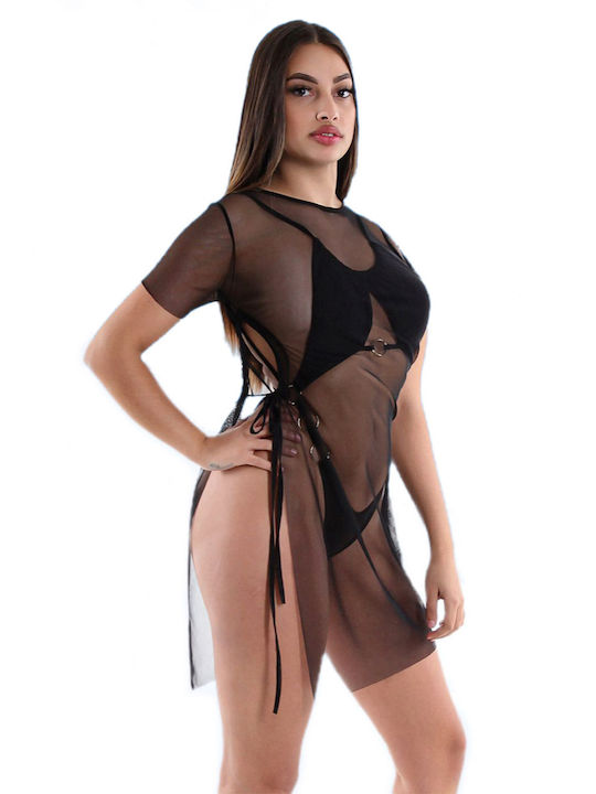 Pretty Lingerie Damen Kleid Strand Schwarz