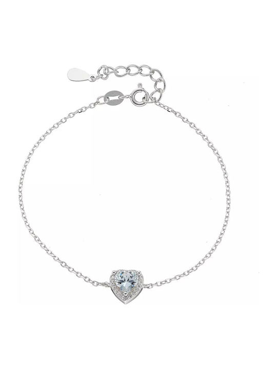 Oxzen Damen Armband mit Design Herz aus Silber ...