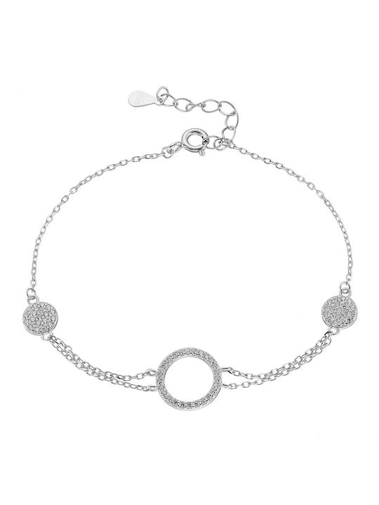 Oxzen Bracelet made of Silver with Zircon