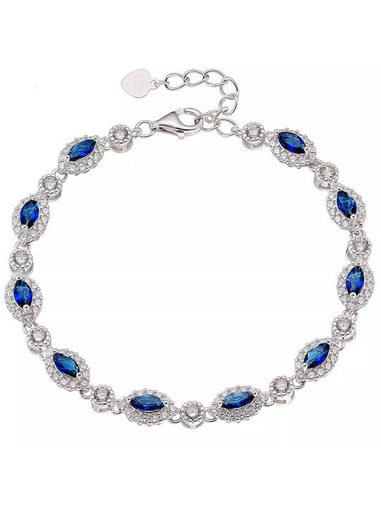 Oxzen Bracelet Riviera made of Silver with Zircon