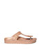 Plakton Damen Flache Sandalen in Beige Farbe