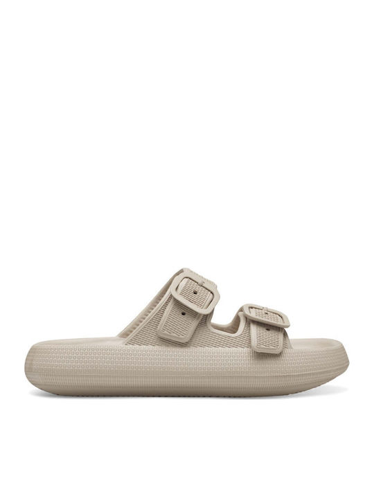 Tamaris Flache Sandalen für Damen in Beige Farbe