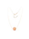 PS Silver Necklace from Pink Gold Plated Silver