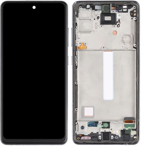 Οθόνη mit Touch-Mechanismus und Rahmen für Samsung Galaxy A52 A525 (Schwarz)