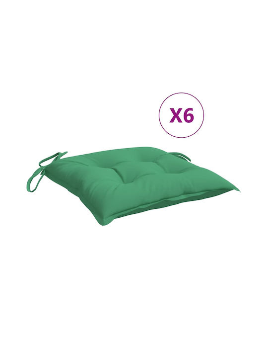 vidaXL Waterproof Bench Cushion Palette Green 6 Pieces 50x50cm