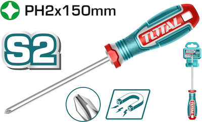 Total Magnetic Long Screwdriver Cross Size PH2x150mm