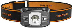 Supfire Headlamp LED Waterproof IP44 with Maximum Brightness 350lm Red