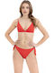 Eriphyle Bikini Slip με Κορδονάκια Fiery Red