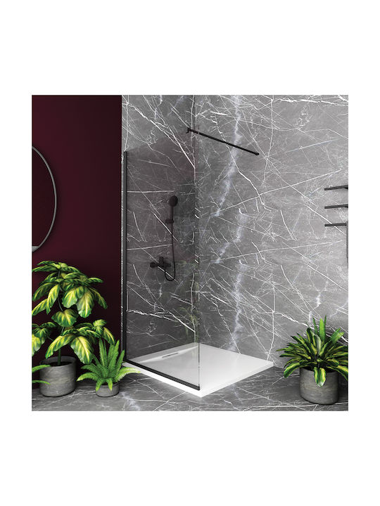 Orabella Serena Shower Screen for Shower 60x185cm Mat Black