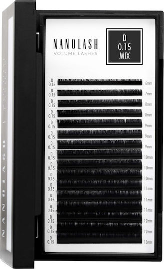 Nanolash Volume Lashes False Eyelashes 0.15 D #6-13 Mm 1 U
