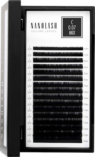 Nanolash Volume Lashes False Eyelashes 0.07 C #6-13 Mm 1 U