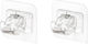Set 2 Suporturi Adezive pentru Bara de Agatat 7 X 7 Cm Compatibilitate Universala Transparent Oferte Originale