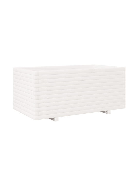 vidaXL Garten Blumenkasten Hölzernes White 110x...