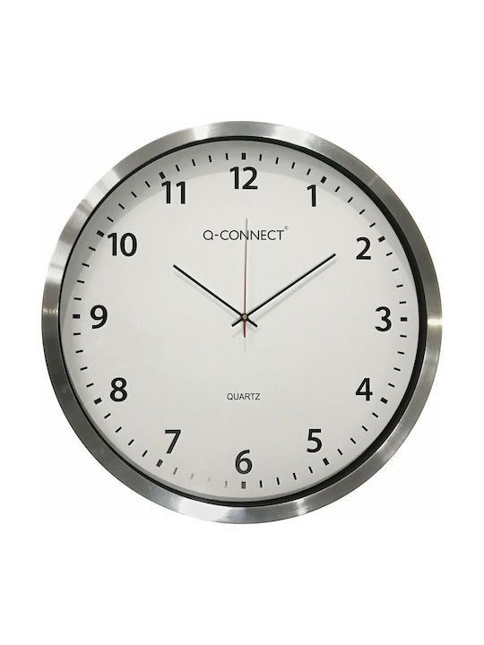 Q-Connect Wall Clock Plastic White Ø50cm