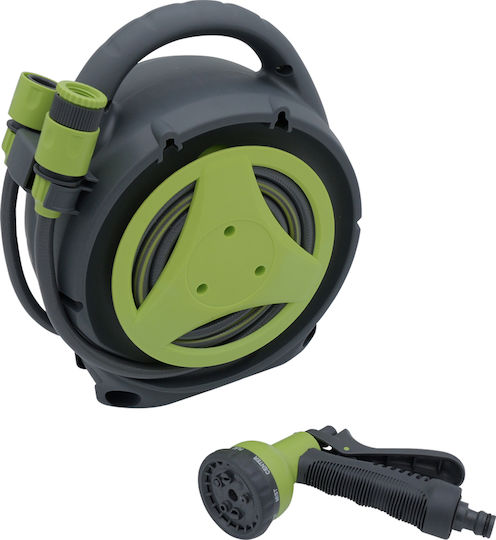 Uncle George Garden Hose Box with Hose 16m with Rewind Handle