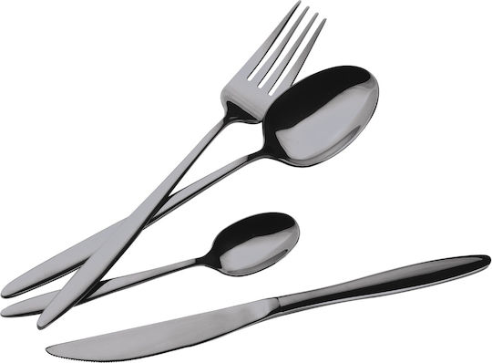 Berlinger Haus Glossy Shiny Besteckset Edelstahl Schwarz 24Stück