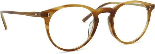 Men's Brown Acetate Prescription Eyeglass Frame OV5183 1011