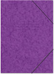 +Efo Folder Prespan with Rubber Band and Ears for Paper A4 Purple